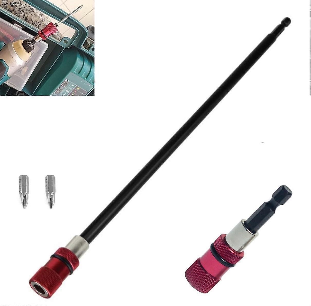 2 Pack Magnetic Bit Holder Set 305mm and 65mm 1/4 Hex Shank Quick Change for Drill Driver