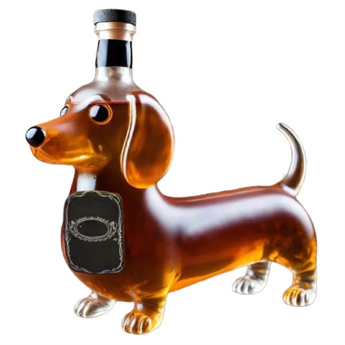 Dachshund Dog Whiskey Bottle,Reusable Liquor Flask Glassware B