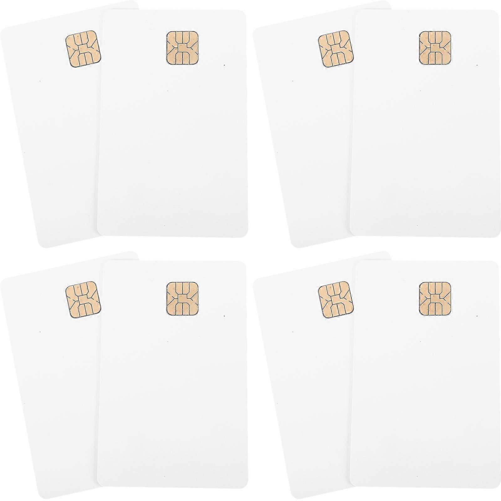 8pcs Blank Cards Sle4428 Blank Pvc Card For Employee Cards Suitable For Inkjet Printers Home Office Use