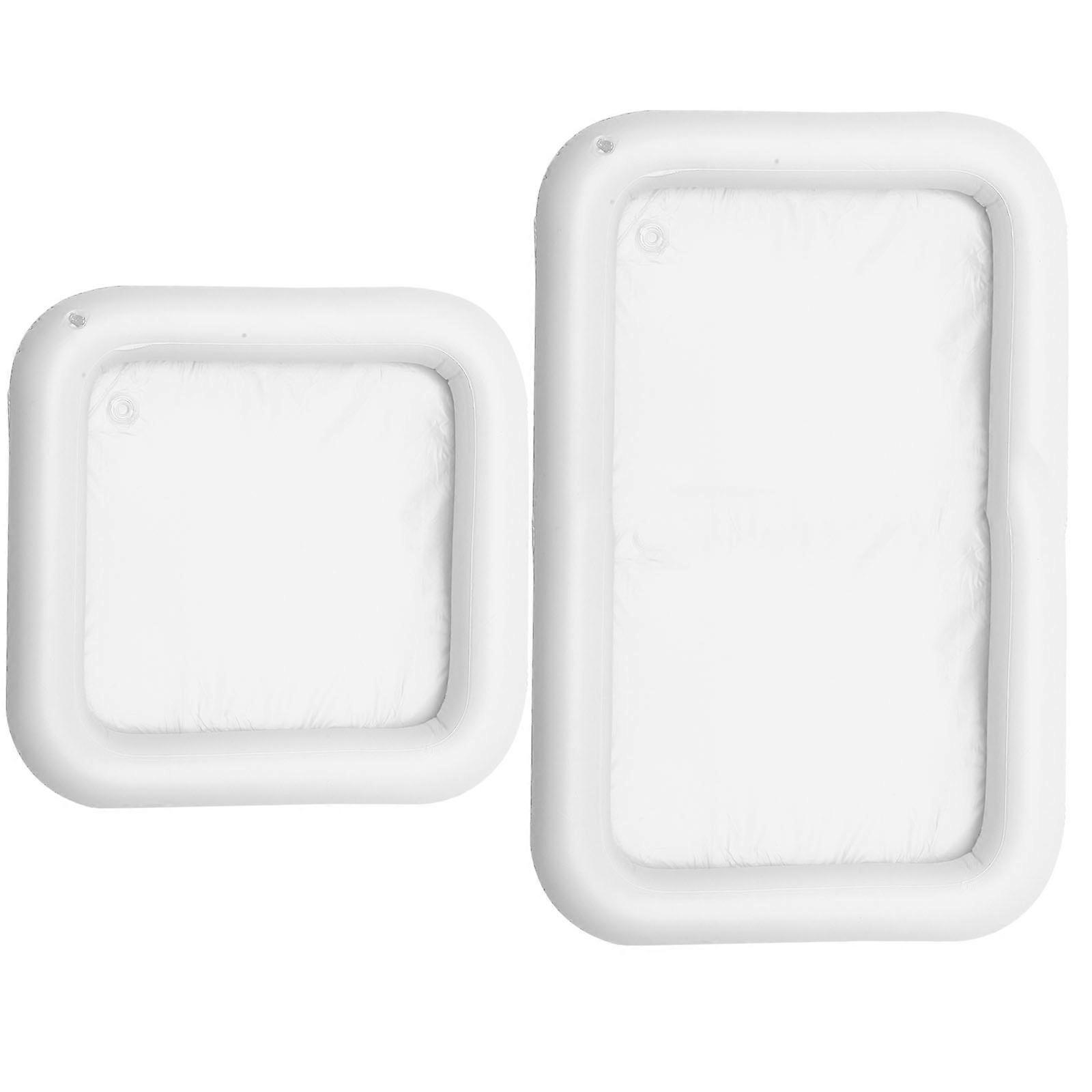 Inflatable Ice Serving Bar for Pool Parties Keeps Food and Drinks Cold with PVC Film White