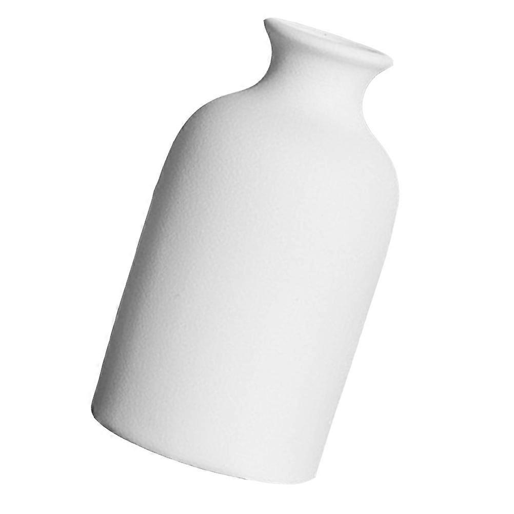 Ceramic Vase Small Flower Pot for Home Decoration Aromatherapy Container White 1Pc