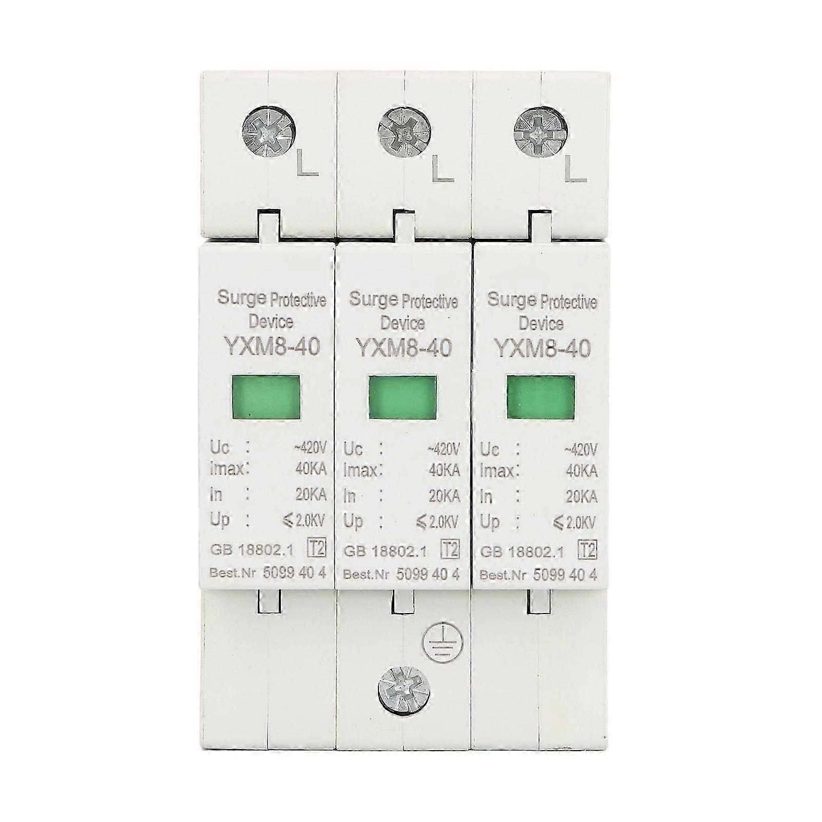 Surge Protective Device 3P 40KA 420V Voltage Protection Arrester Protector for Safety