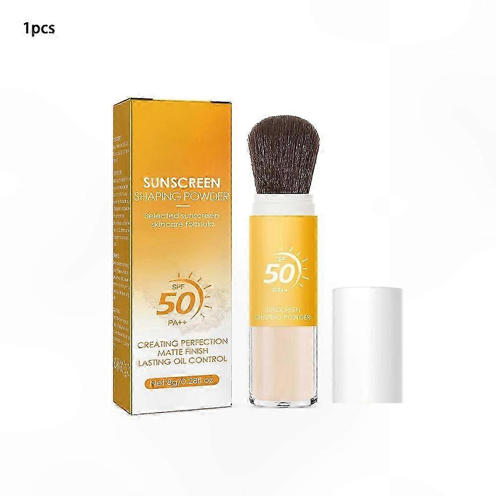 SPF 50 Powder Sunscreen for Face and Scalp, Brush-On Shaping Formula with Sun Protection