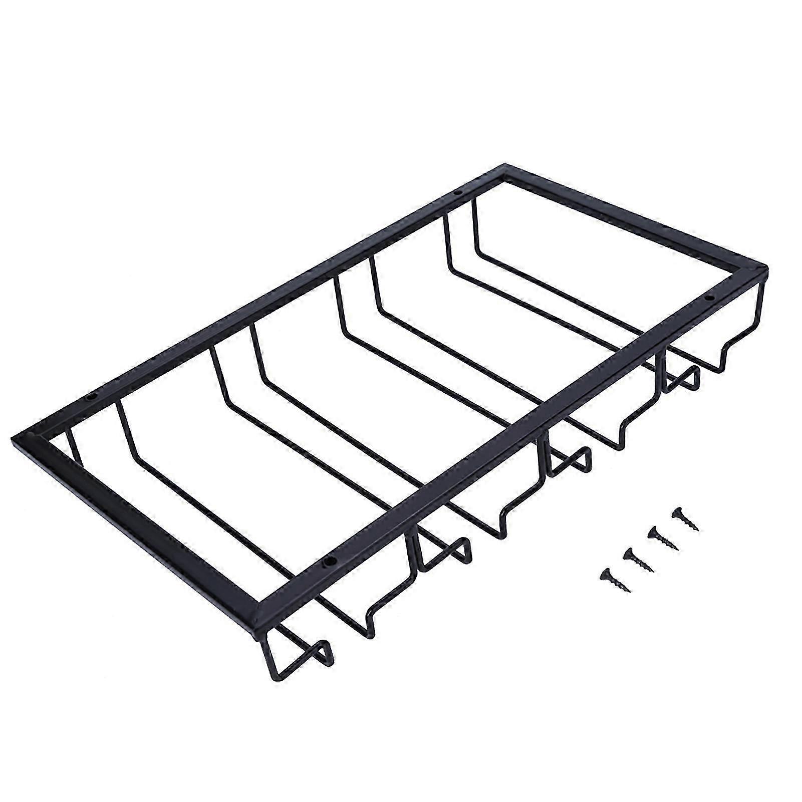 Schwarzer Weinglas-Rack-Organizer für Küche, Bar oder Restaurant --