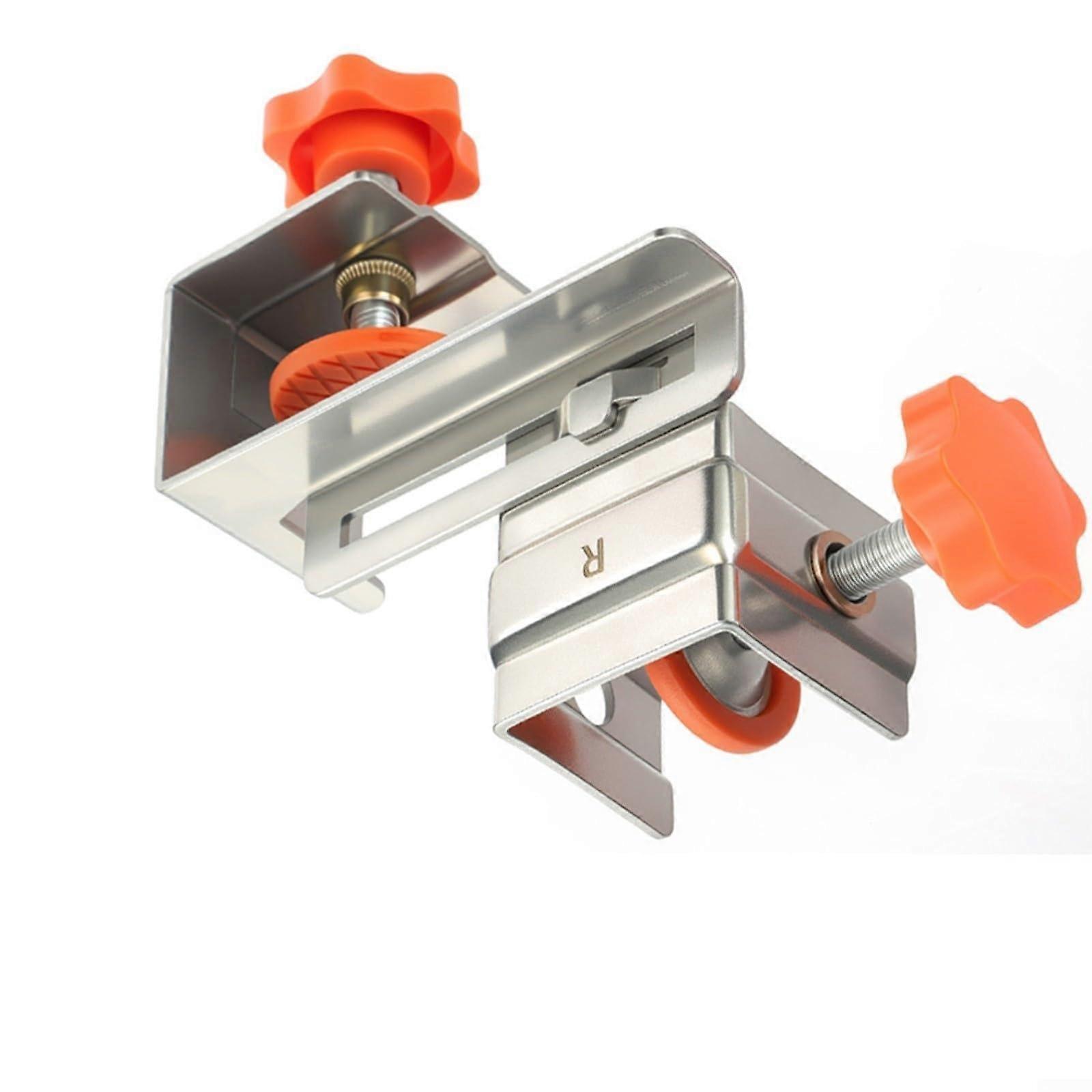 Stainless Steel Side-Mounted Drawer Clamps Set for 10-30mm Panels, Flexible Inner/Outer Margin Adjustment, No-Handle Design
