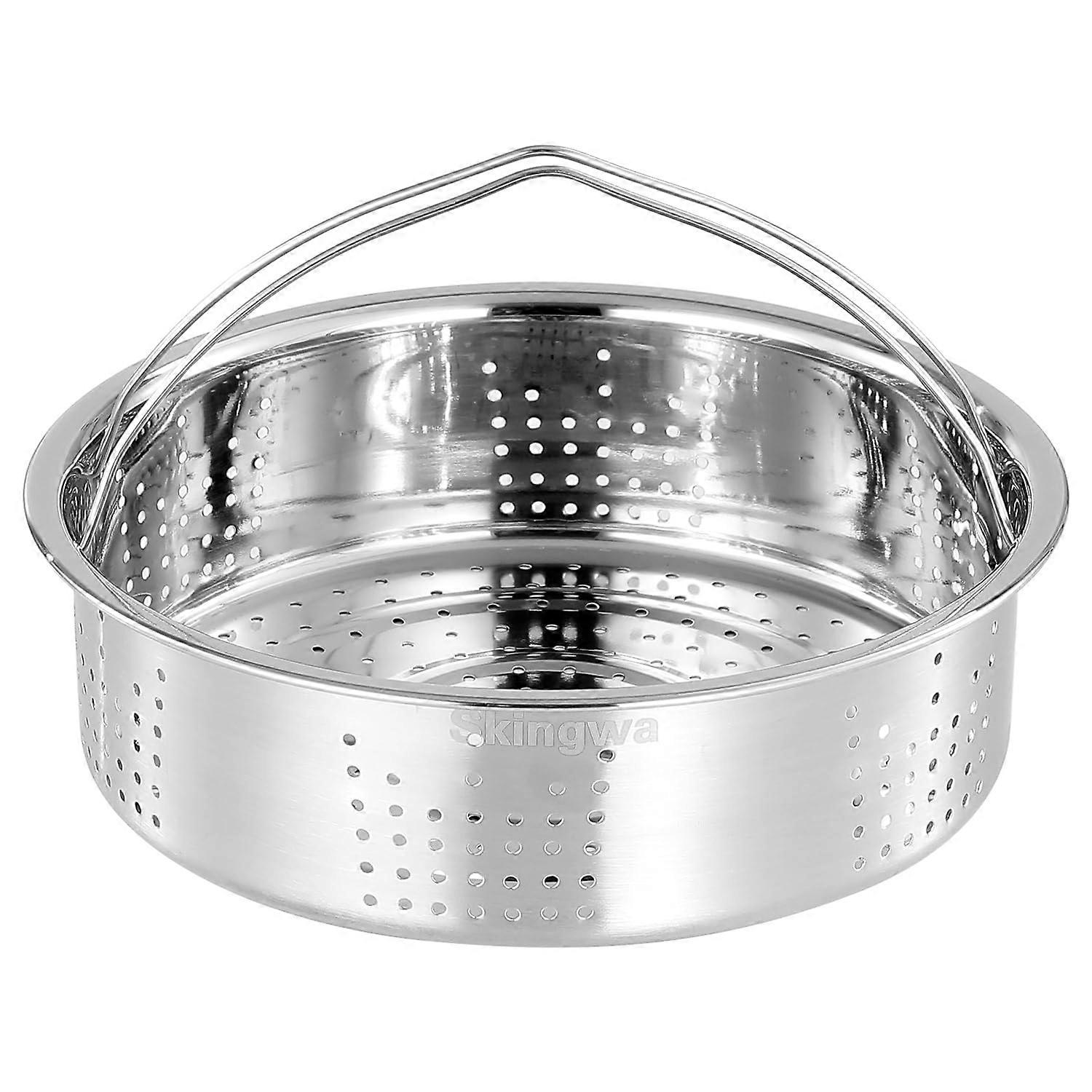 Steamer Basket Insert for 6 Quart and 8 Quart Pots, Stainless Steel, Small Hole Design for Efficient Cooking
