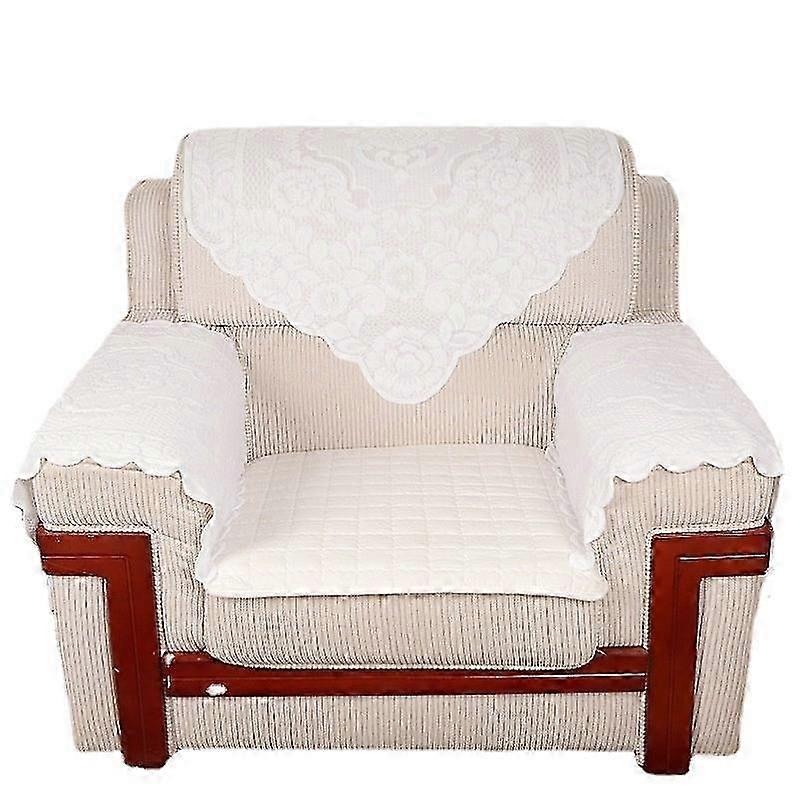 Single Sofa Cover Cloth Dust-proof Armrest Dust-proof Lace Non-slip...