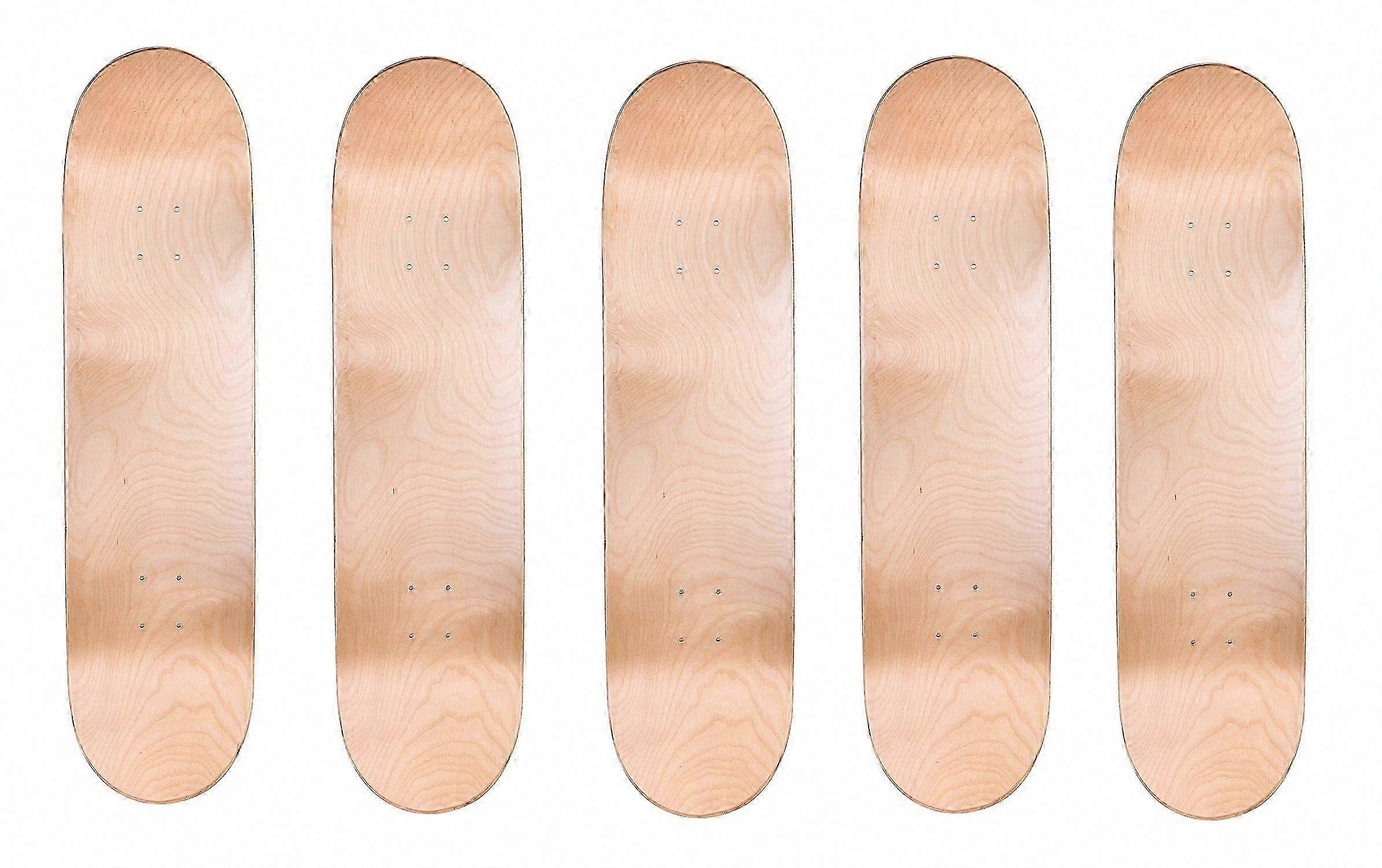 5-Pack Blank Skateboard Decks for Custom Art and Design
