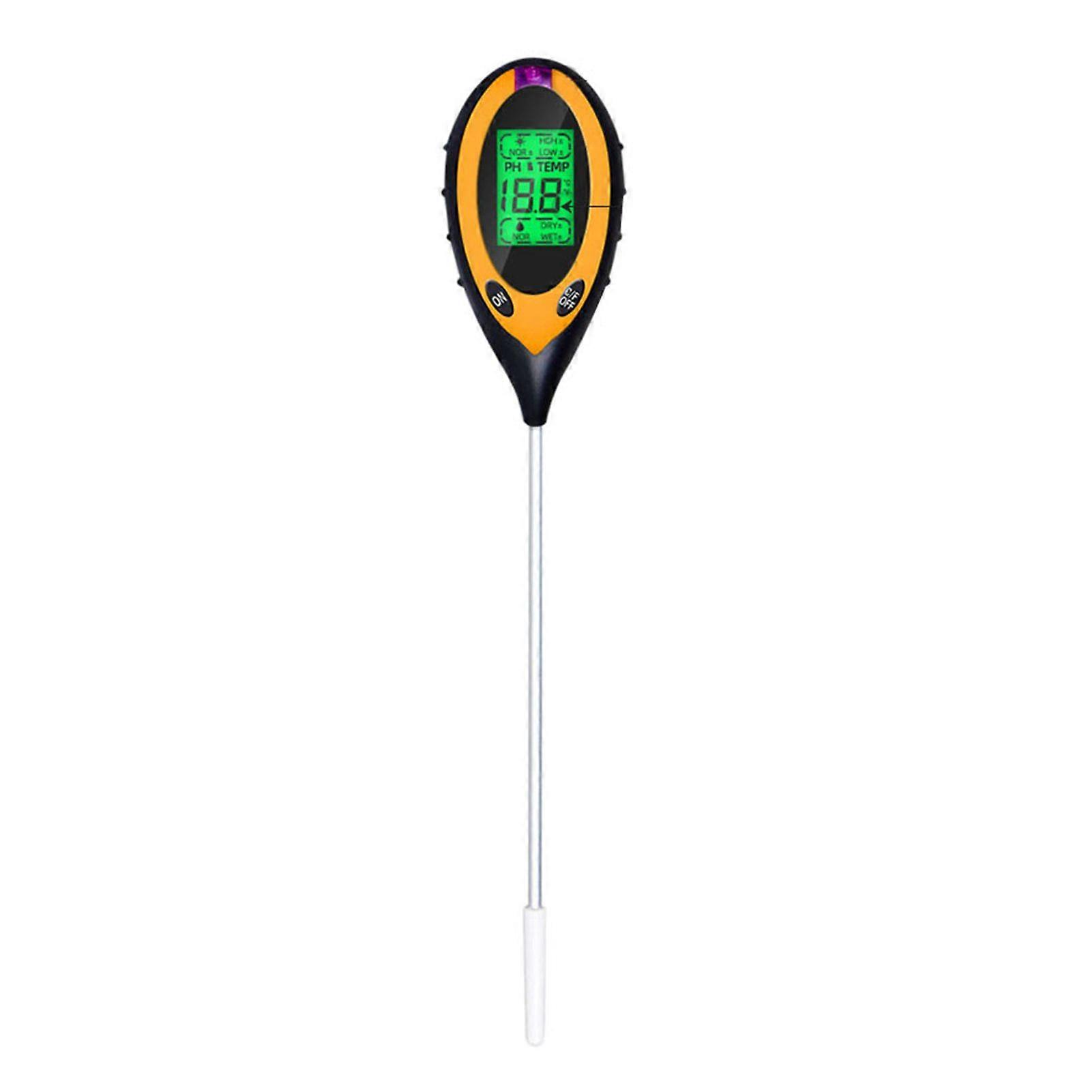 Soil Meter Temperature Moisture Water PH Soil Moisture Testing Tool for Indoor Outdoor Detector