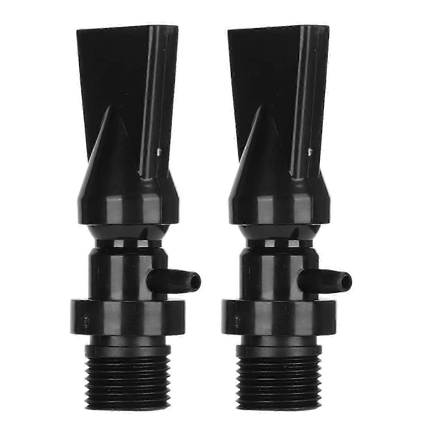 2pcs 360° Rotating Adapter Aquarium Duckbill Nozzle Fish Tank Water Outlet Tube with Aeration Port