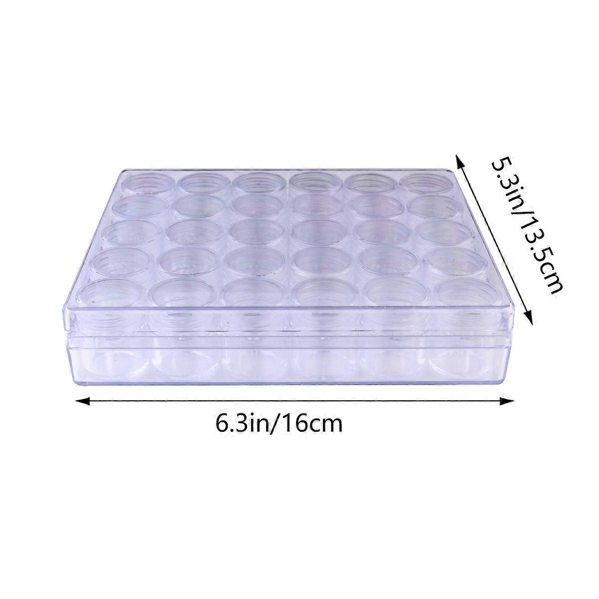 Decorative Storage Bins With Lids 1 Set Of 30 Grids For Women 6.3X5.3X1.2In Durable Acrylic Travel Friendly Design