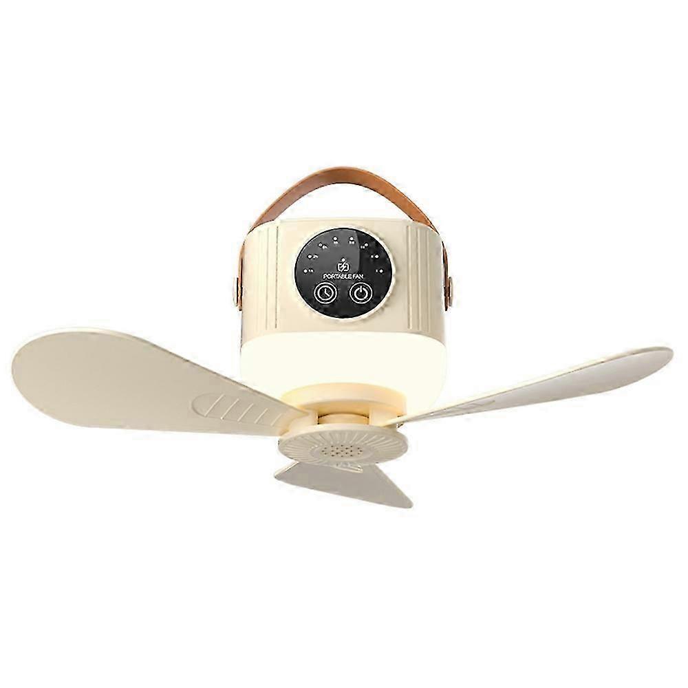 outdoor portable ceiling fan with remote control and camping light