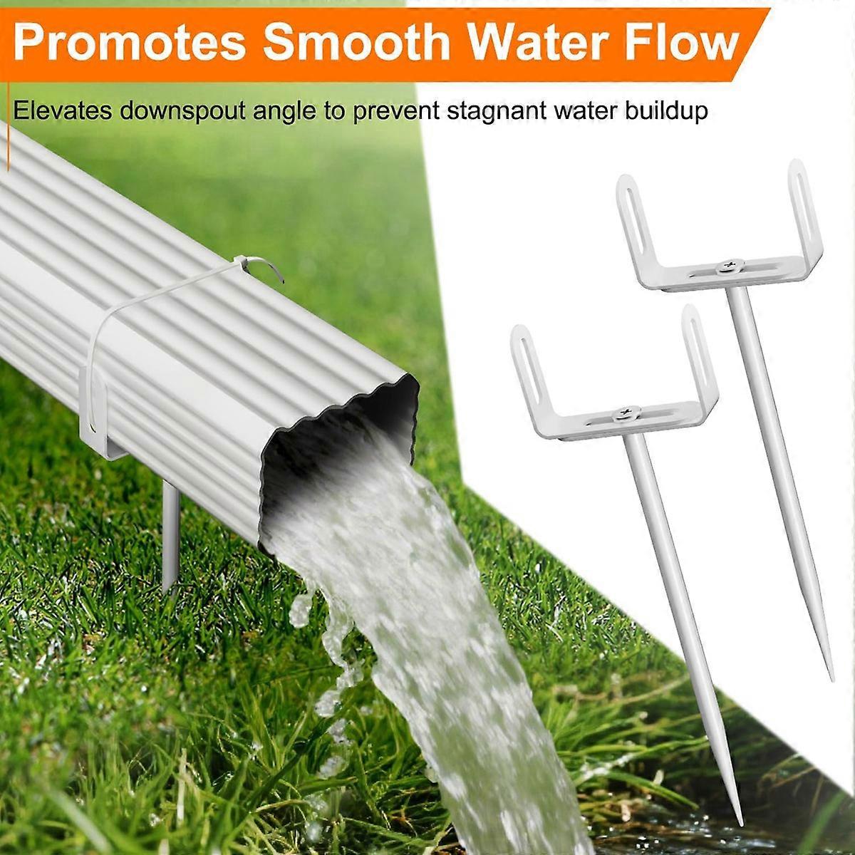 Downspout Bracket,Size-Adjustable Storm-Proof Downpipe Bracket with Rust- Coating-Solid Iron Constru