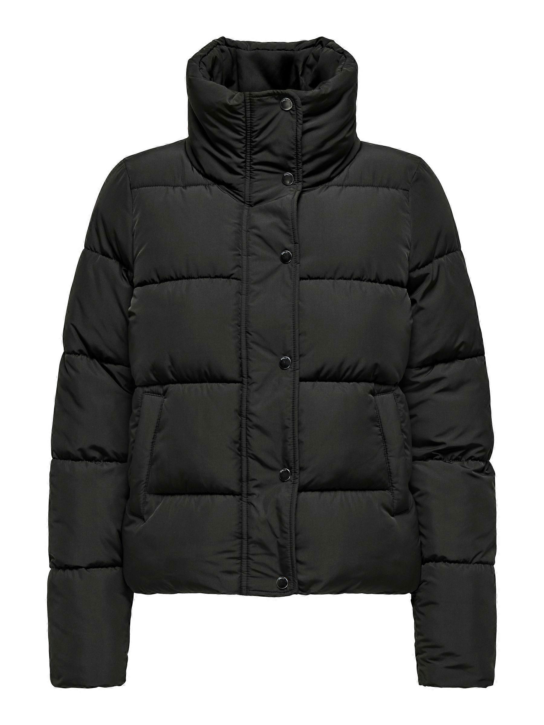 ONLY Women's jacket with stand collar and snap buttons for cold days