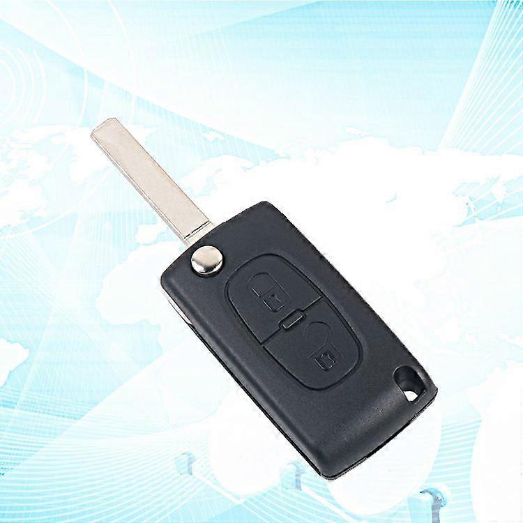 2-Button Plastic Remote Flip Key Shell Replacement for Peugeot 207/307/308