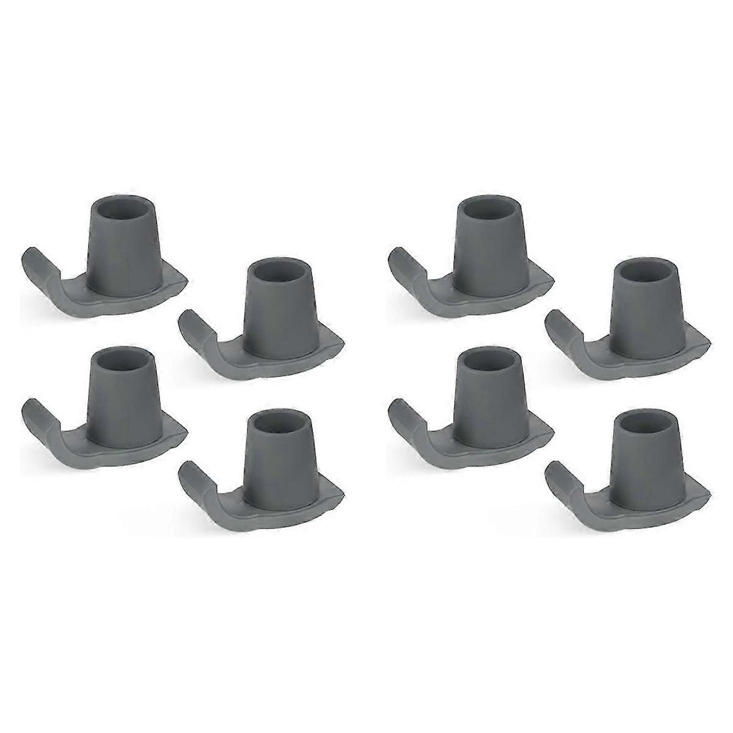 8 Pcs Walker Ski Glider Replacement Kit - Anti-Slip Plastic Walking Aid Accessory