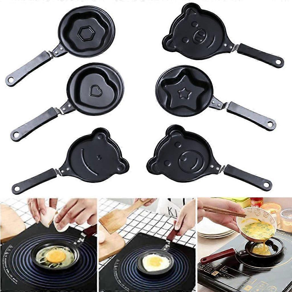 6x Omelette Pan, Mini Cartoon Omelette Pan, Non-stick Griddle, Kitchen, Dining