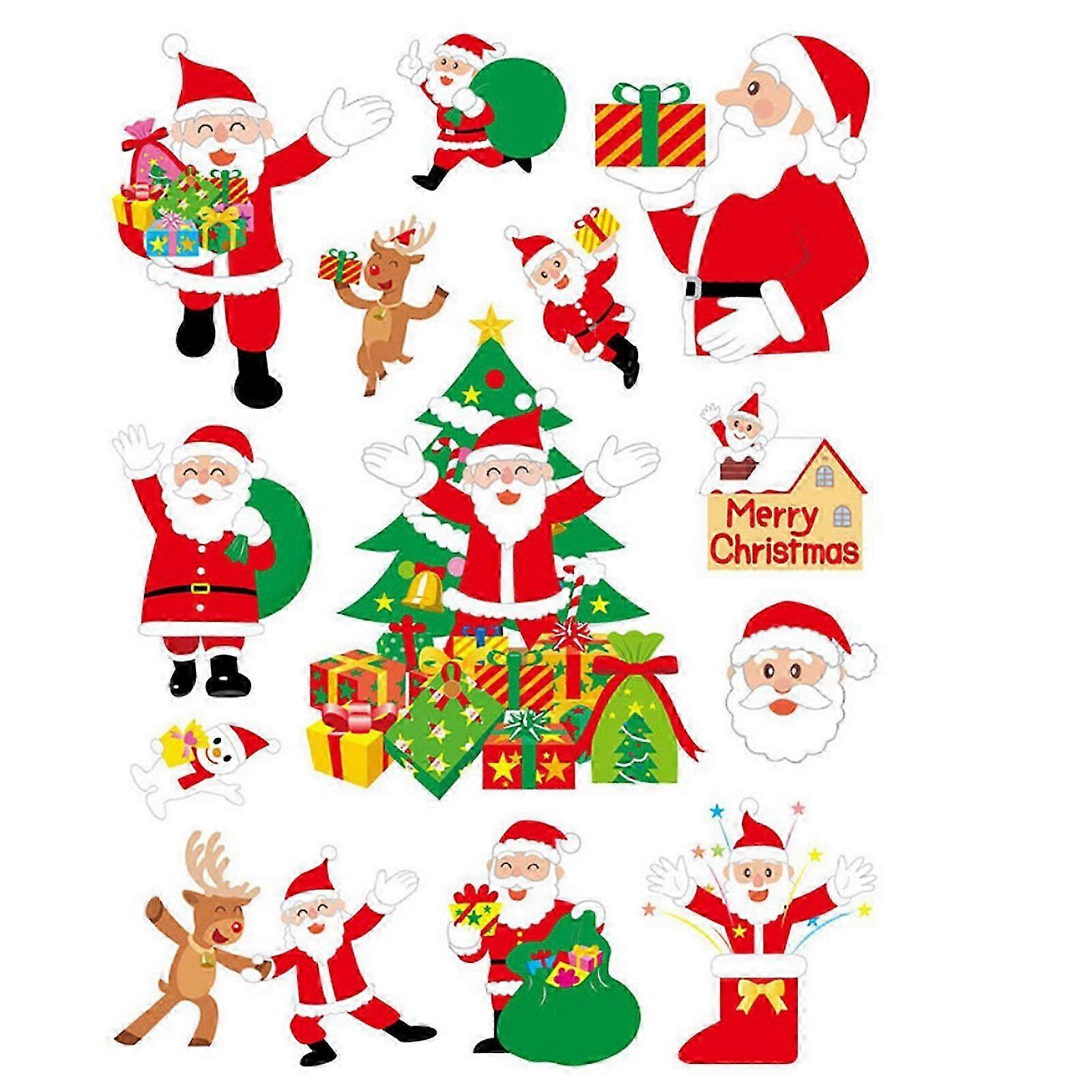 Christmas Decorations Snowflake Paste Window Glass Paste CHRISTMAS Stickers 2PC 2025