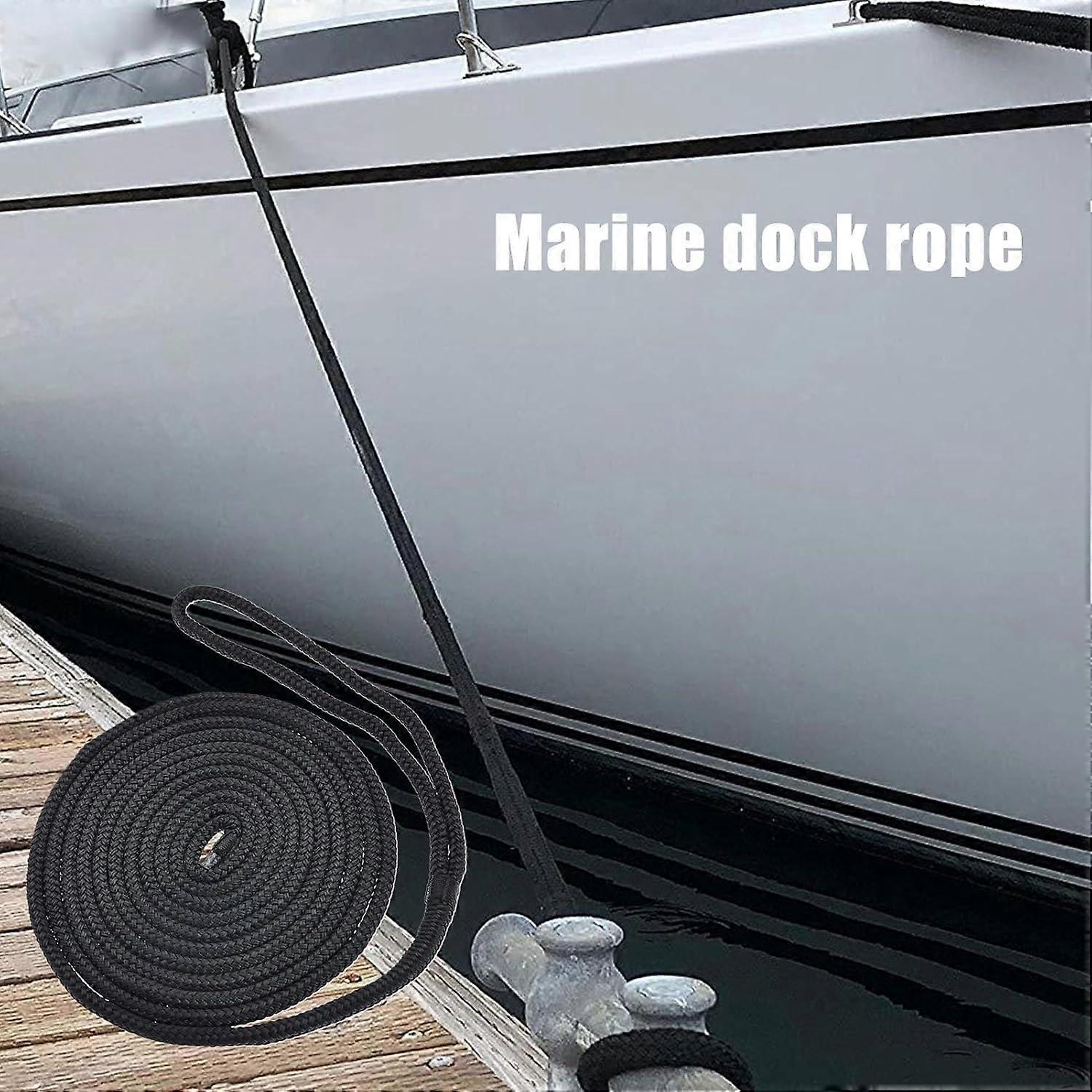 Boat Lines for Docking  Heavy Duty Mooring Rope, Double Marine Dock Rope, 62 cm Ring Circumference, For Yachts