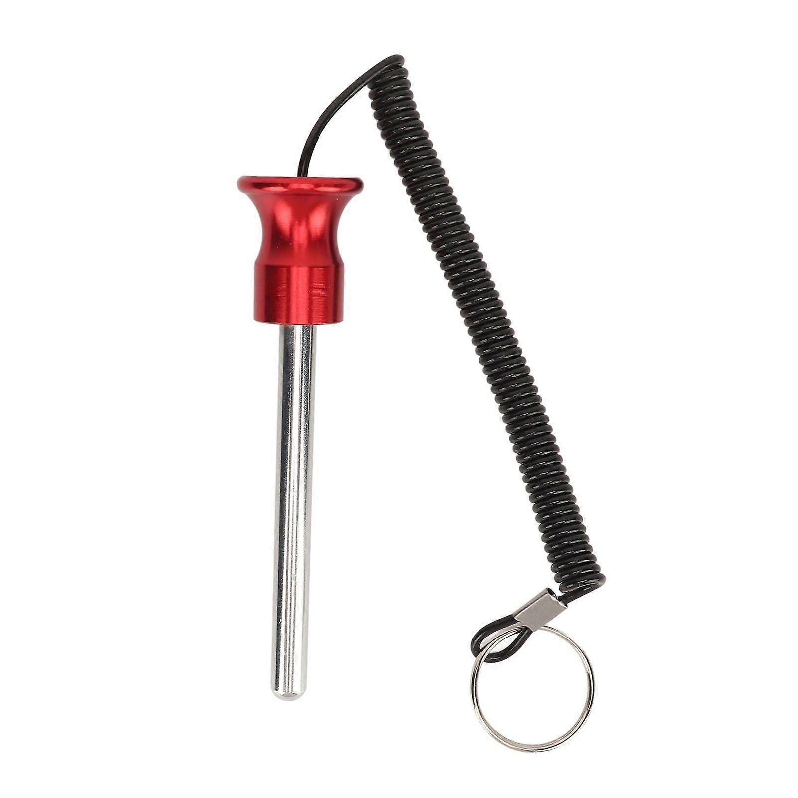 Gym Weight Stack Pin with Lanyard Enhanced Security Selector Lock Pin Gym Accessory for Workout Fitness Exercise Red 8mm 100mm