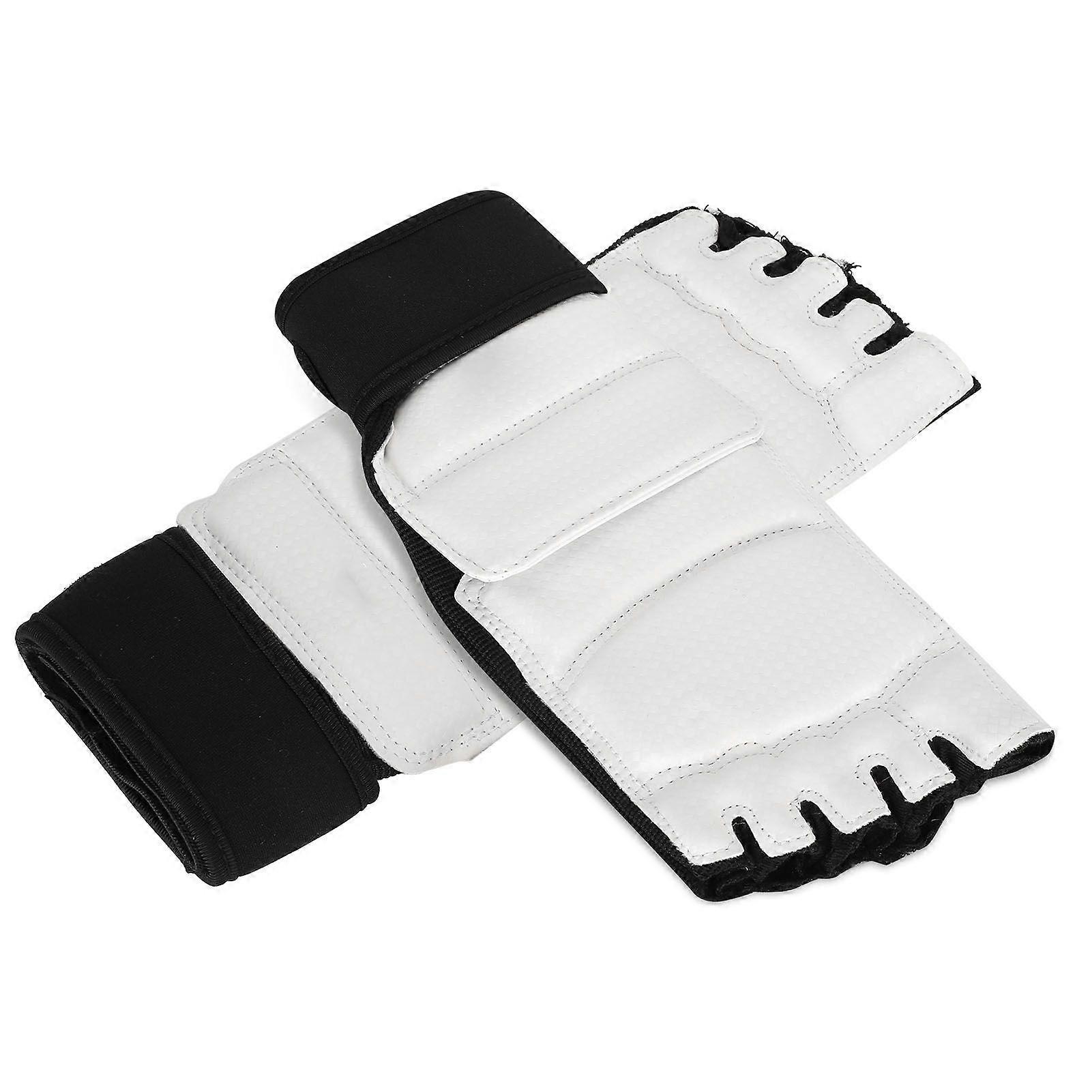 2pcs Taekwondo Foot Guard Boxing Protection Ankle Support for Adult Children Kickboxing Gym TrainingBlack and White XXL