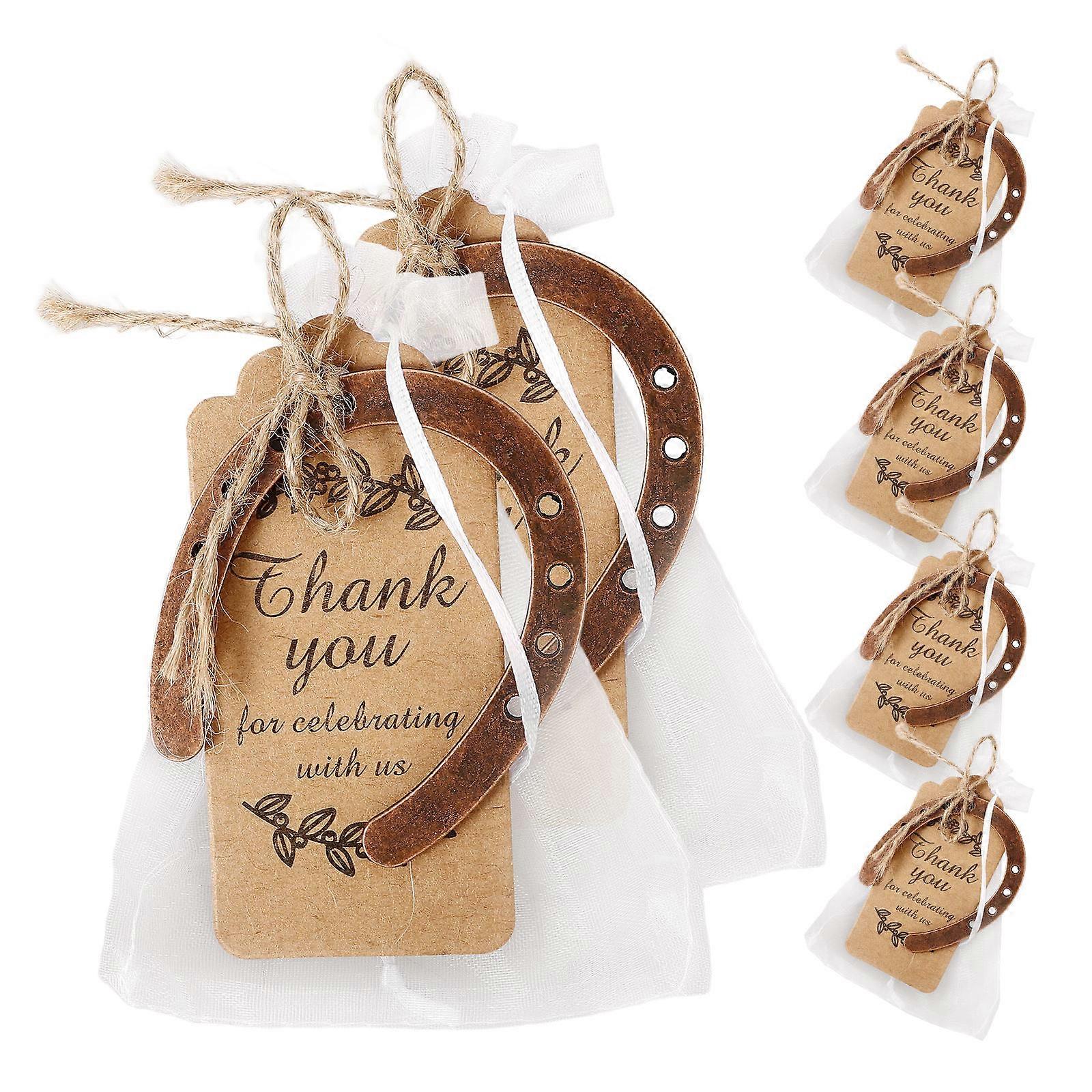 Small Drawstring Bags with Horseshoe Pendant for Storage 6Pcs Jewelry Bags