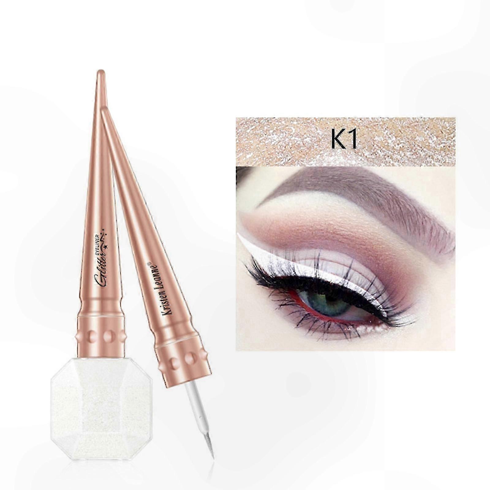 Shimmering Pearl Effect Liquid Eyeshadow, Glitter Infused, Long-Lasting Eye Makeup for Stage Performances
