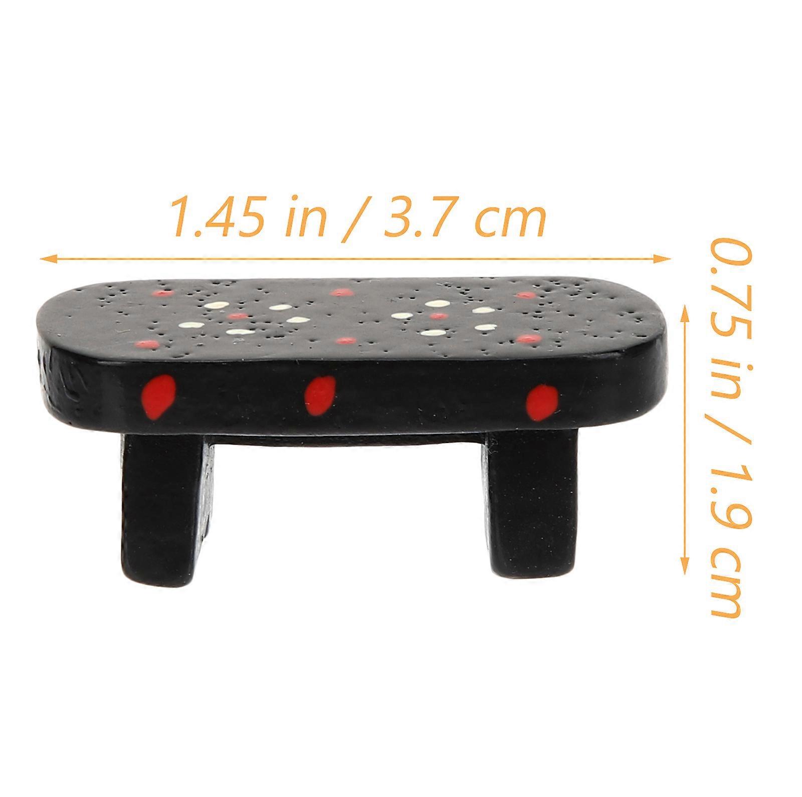 Miniature Bench 5Pcs Mini Benches for Decoration Synthetic Resin Material
