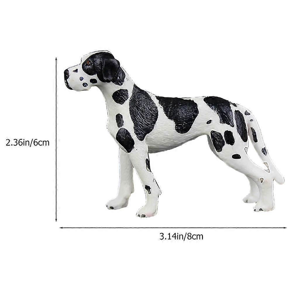 Plastic Spotted Dog Figures for Home Decoration 5Pcs Dog Model Set