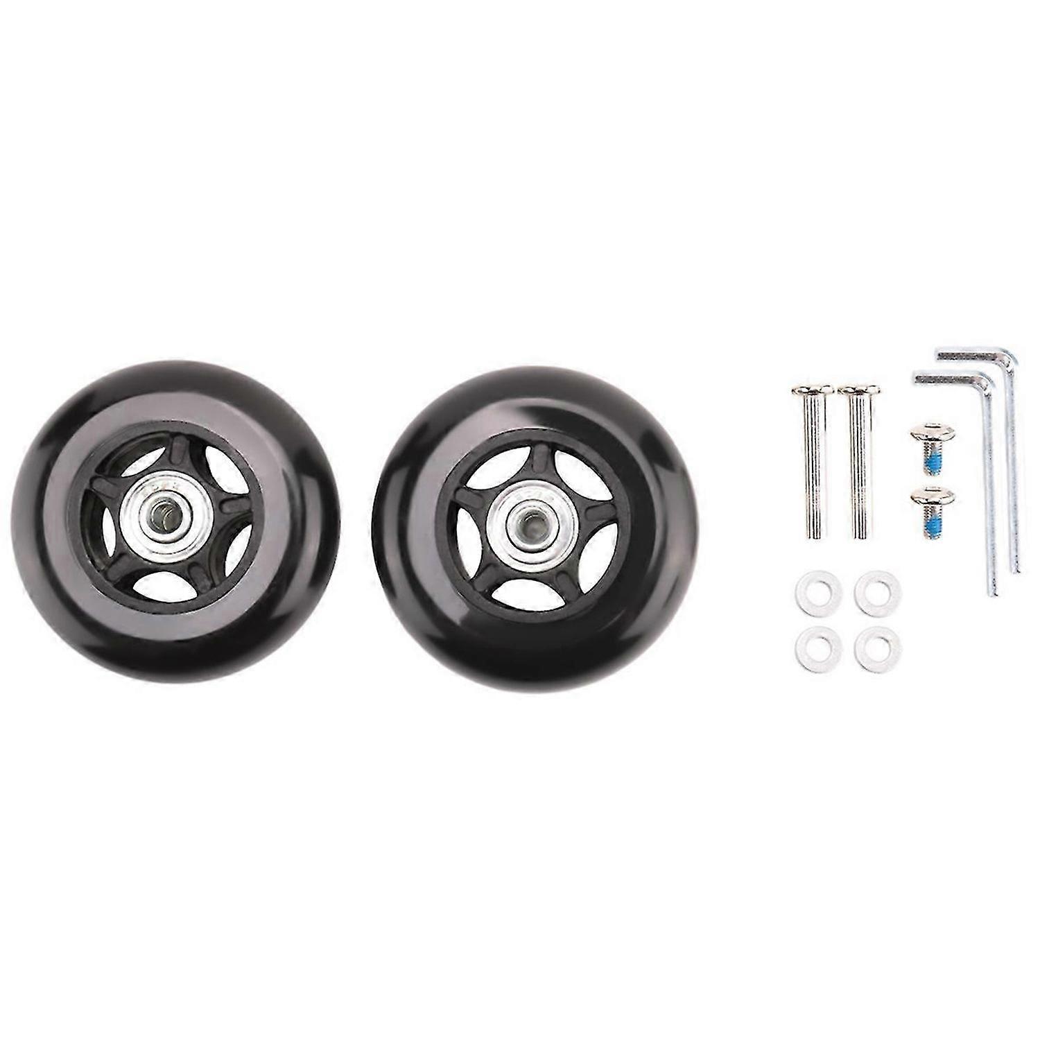 2er-Set Ersatzräder für Gepäckkoffer, Außendurchmesser 80 mm