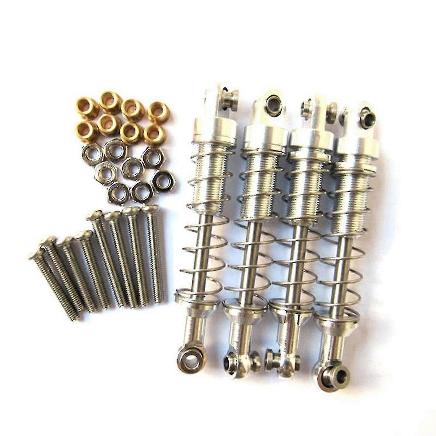 4Pcs Shock Absorber Damper for WPL C14 C24 MN D90 D91 D99S ,Silver