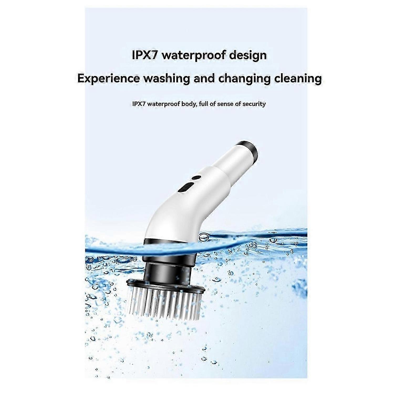 9 Replaceable Brush Heads Electric Scrubber Cordless Cleaning Brush