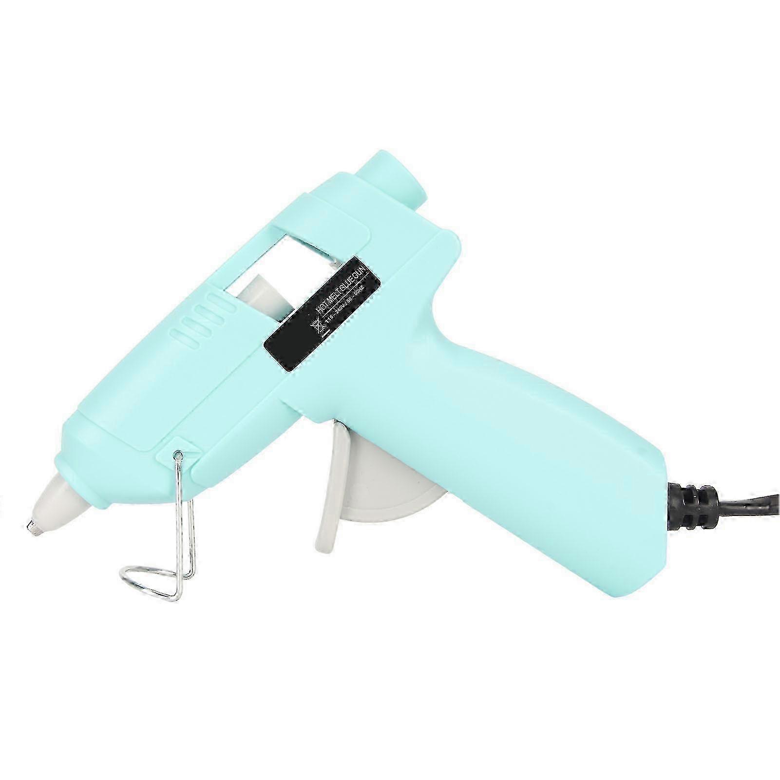 Hot Glue Tool 20W Fast Preheating DIY Mini Hot Melt Glue Machine with 30 Glue Sticks for Home School 110‑240V Blue EU Plug