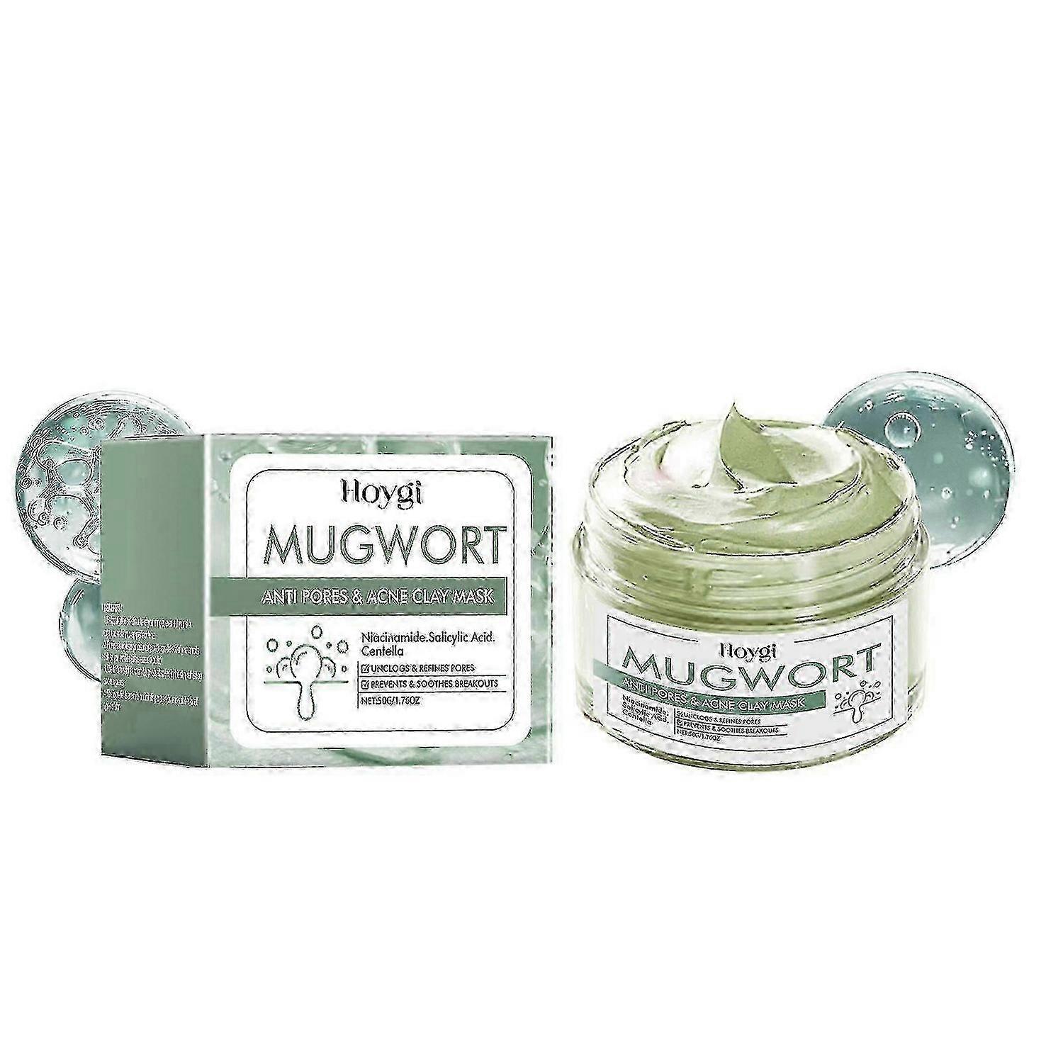 Hoygi Masque nettoyant au thé vert Nettoyage doux Pores délicats Hydratant Nourrissant Peau Masque à l’argile