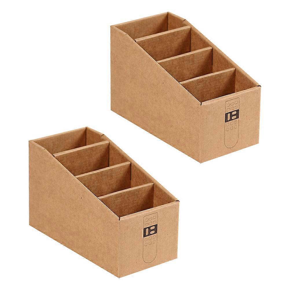 Remote Control Storage Box Creative Paper Storage Holder 2Pcs for Organizing