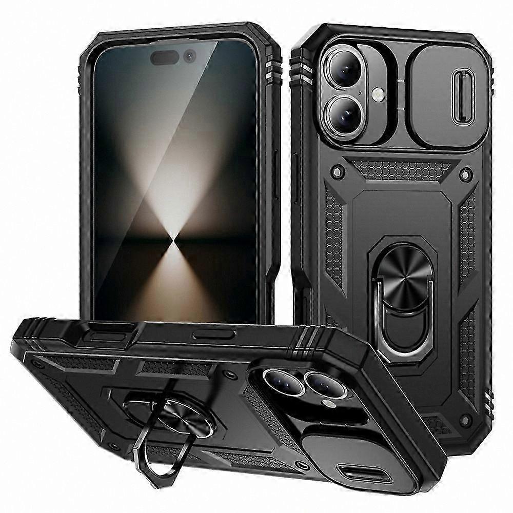 TPU PC Hybrid Kickstand Case with Slide Camera Cover for 17