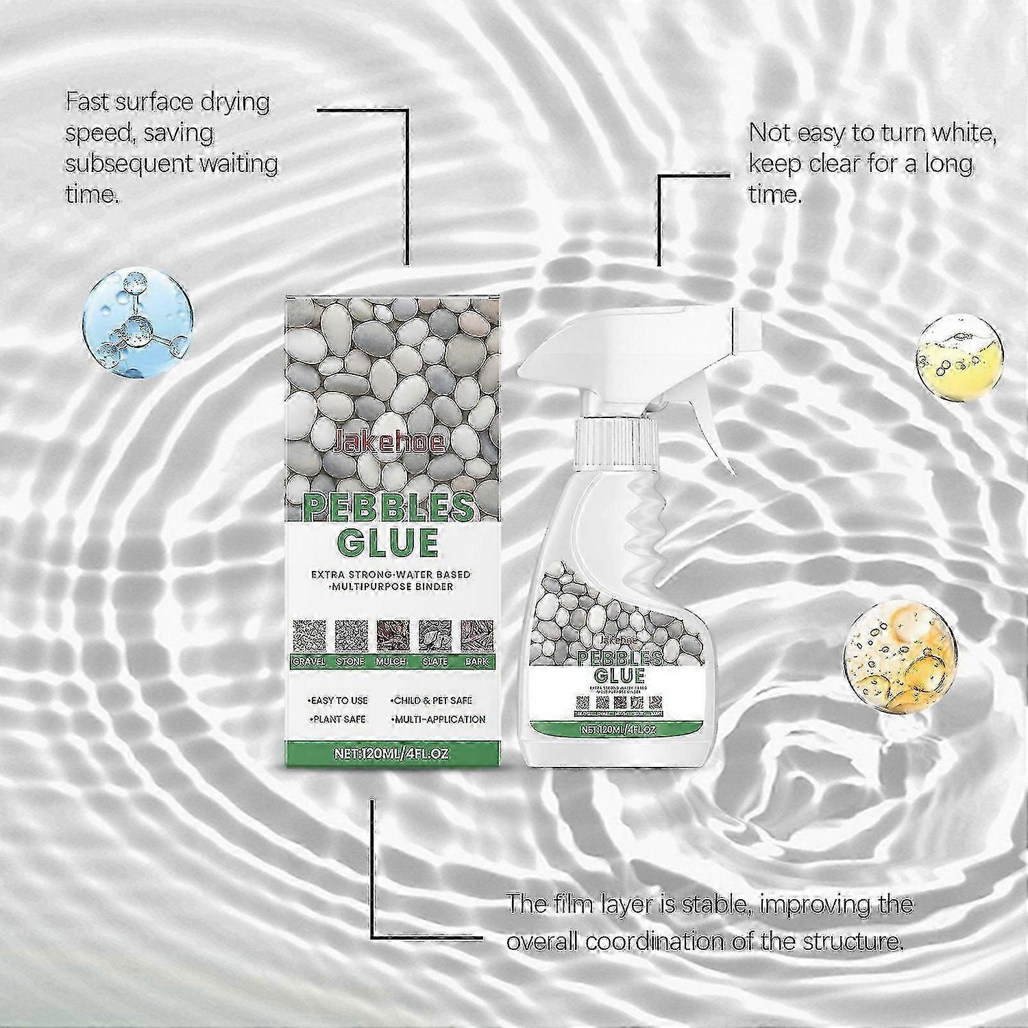 لاصق الحصى ، غراء الحصى الراتنج لربط الأحجار واللحاء والحصى على الحدود والباحات ومسارات الحدائق ، ثبات دائم ، غير سام ، 120 مل