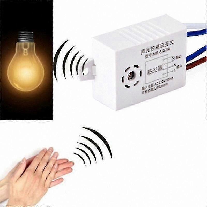 Smart Auto On/Off Light Switch with Sound Voice Sensor, 220V