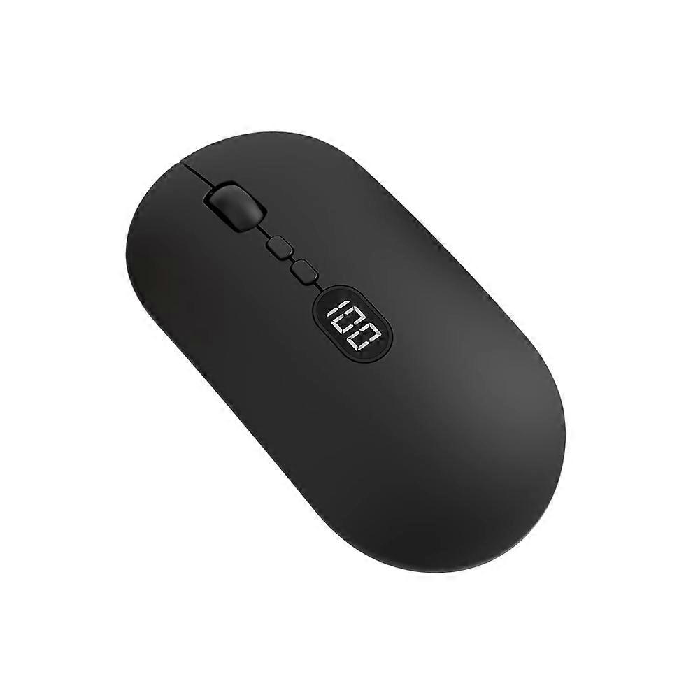 Wireless Computer Mouse with Battery Level Visible Rechargeable 2.4G Portable USB Mouse Silent Click for PC Laptop A