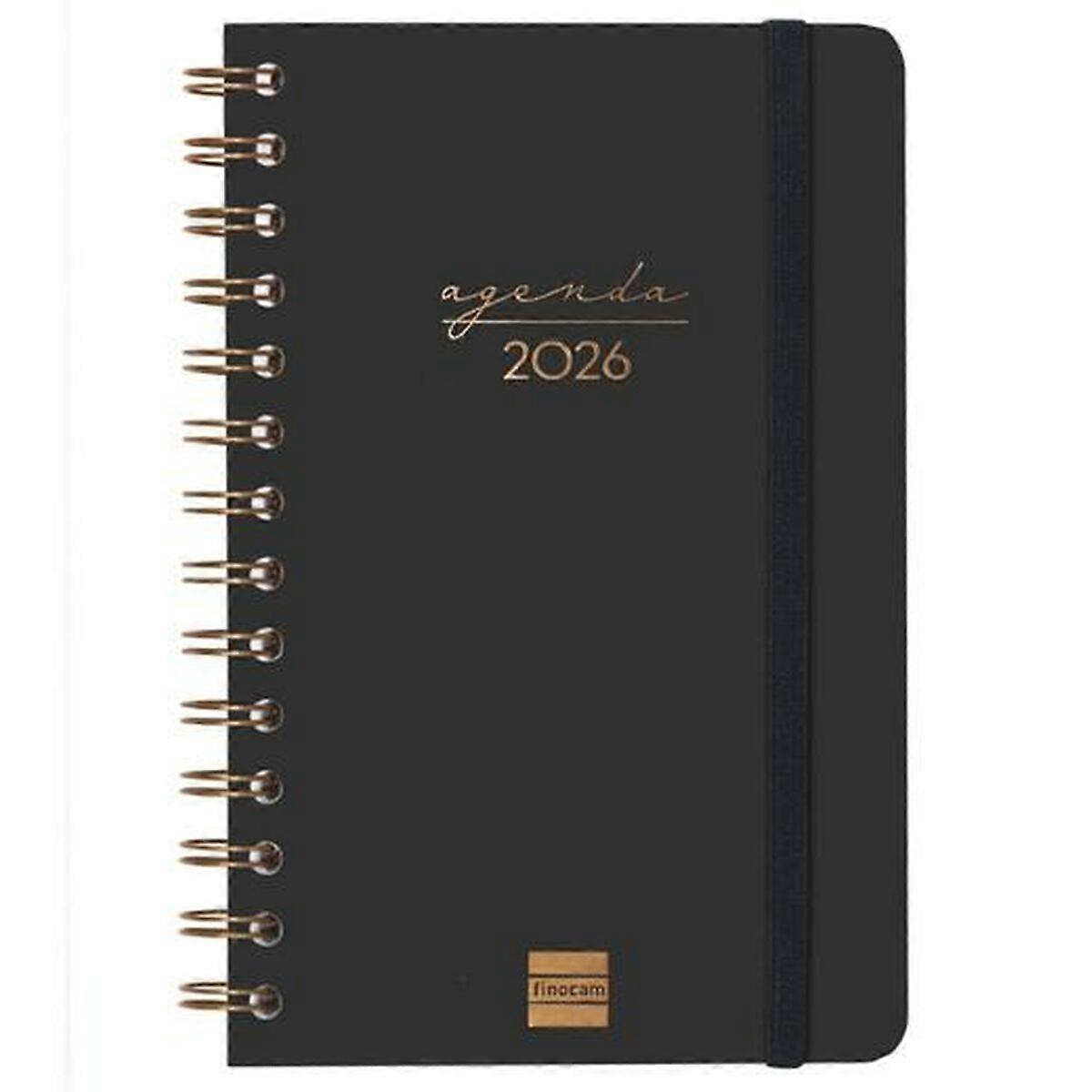 Diary Finocam ALMA Black 11,7 x 18,1 cm