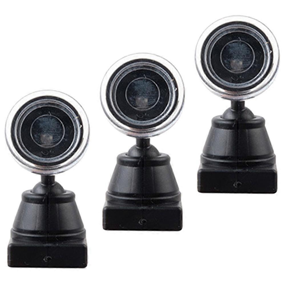 Black Miniature Spotlight Model 6 Pcs Scene Decoration For Sand Table Layout Solution