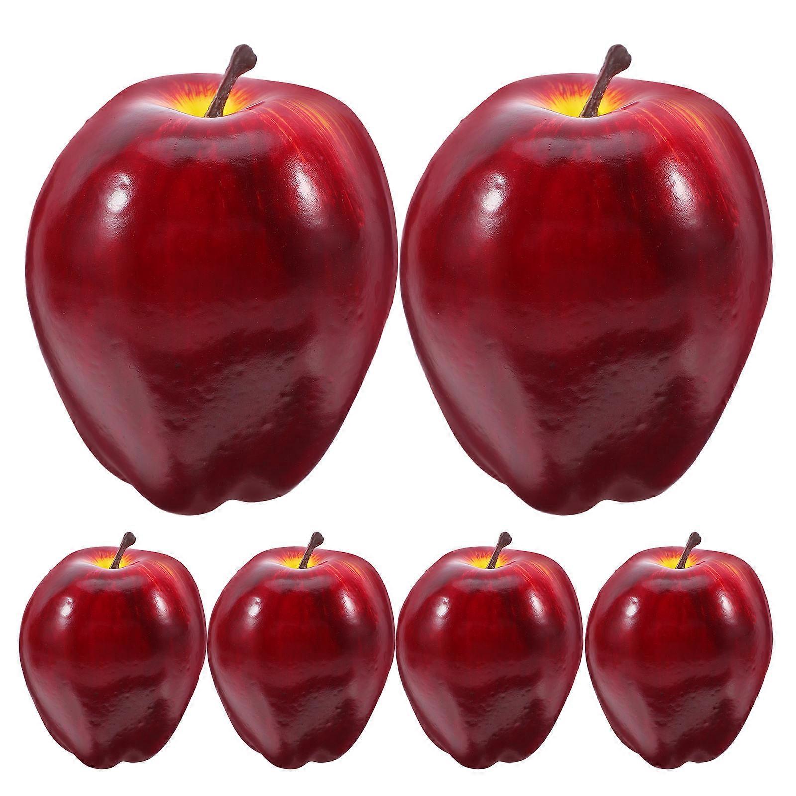 Foam Artificial Fruit Red Color Fake Fruit for Decoration 12Pcs Set
