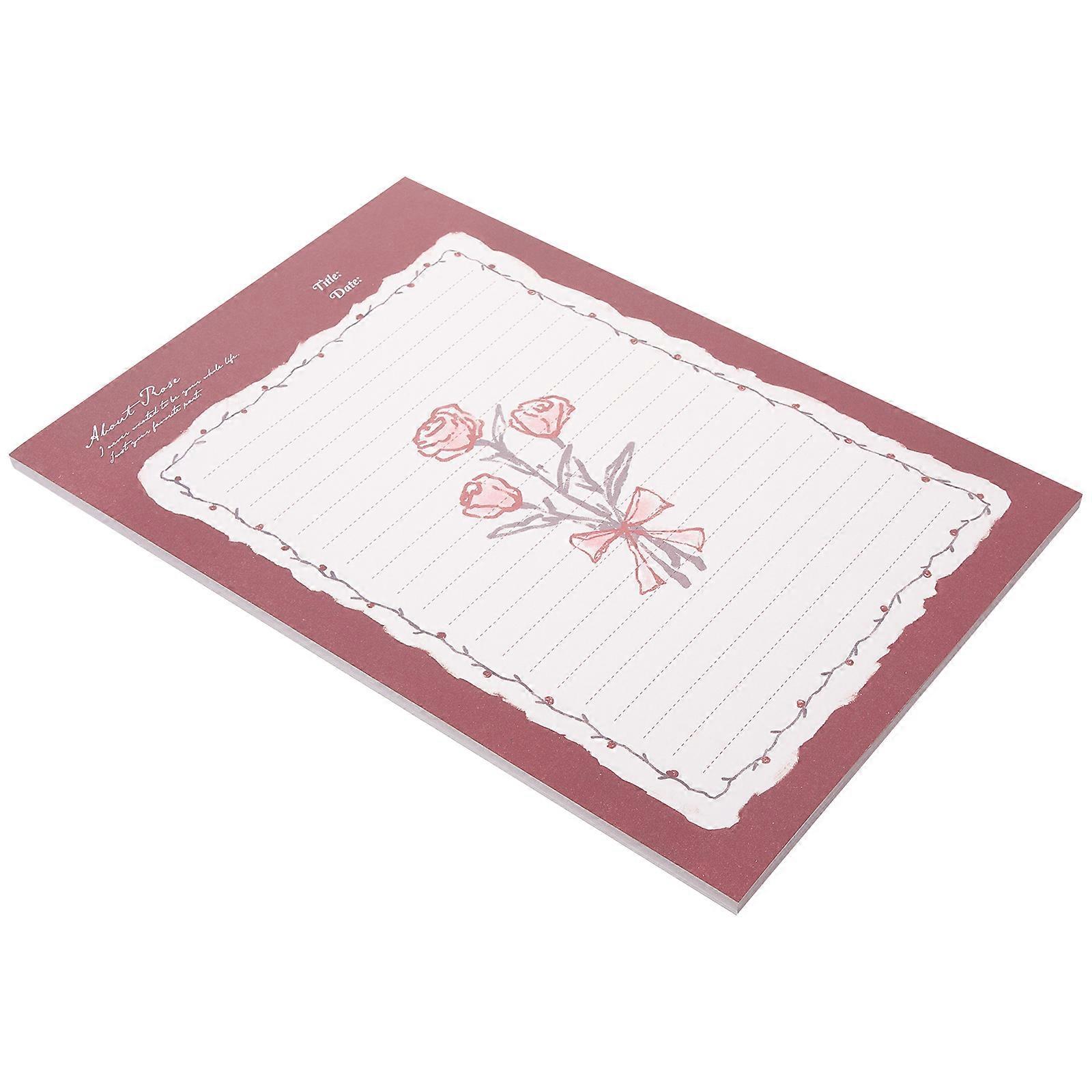 Daily Planning Notebook Journal Book for Writing 3Pcs with Multi-Color Rose Design