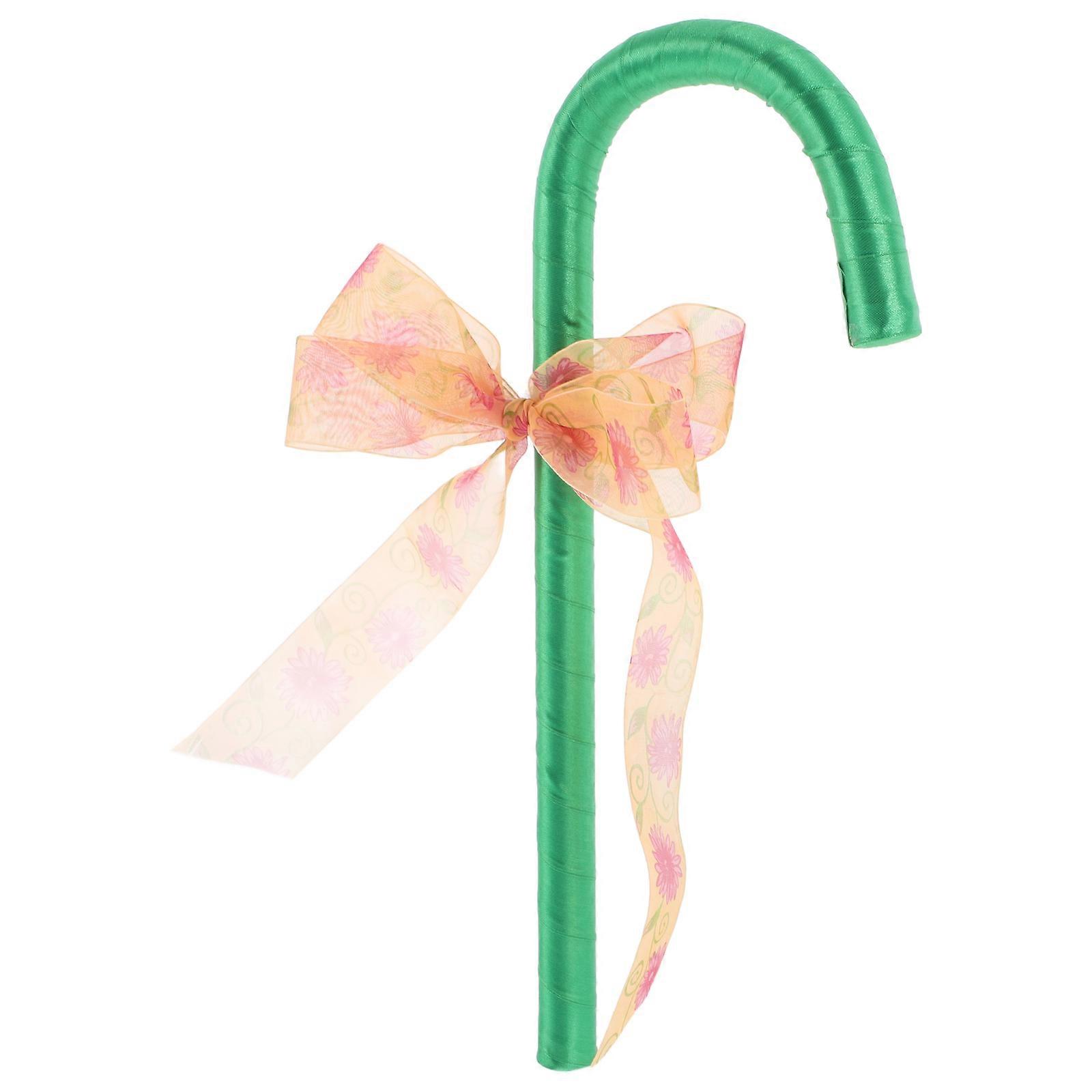 Dance Cane Prop with Bow for Christmas Cosplay 4Pcs Bundle