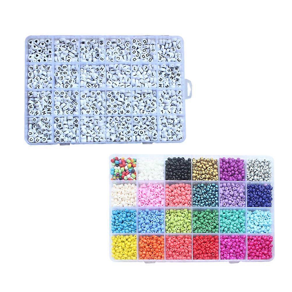 Loose Beads DIY Beads for Jewelry Making 2Sets Assorted Colors 24 Colors