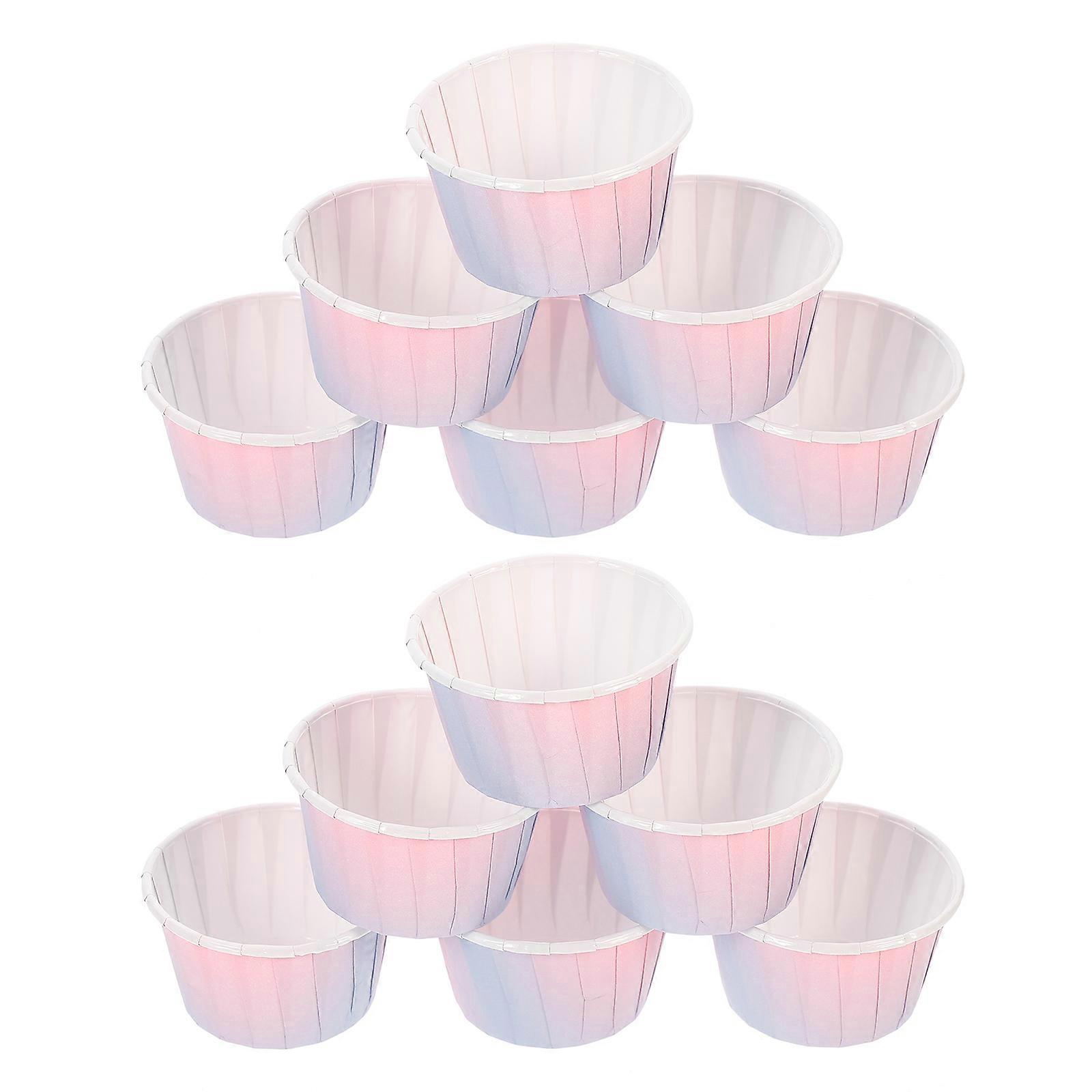 Gradient Color Muffin Cups Paper Cups for Baking Use 50Pcs