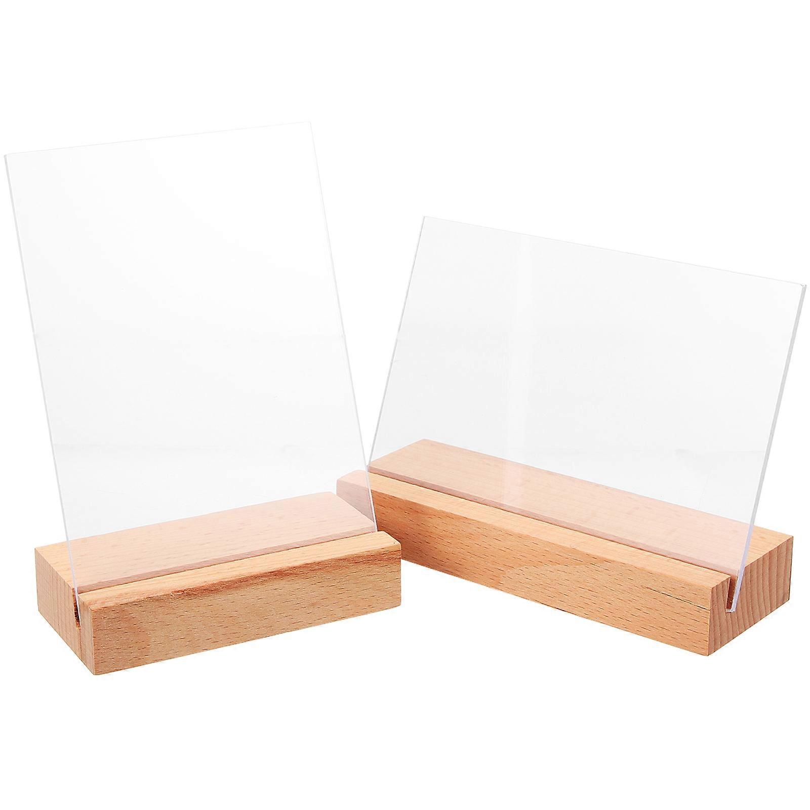 Transparent Vertical Photo Frame for Desktop Double Sided Picture Frames 4Pcs