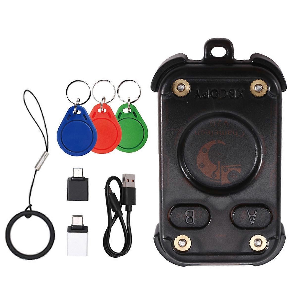 Chameleon V2.0 RFID Smart Chip Reader Emulator NFC Duplicator 125K 13.56Mhz Card Decode Chameleon Ultra+3XCUID Keychain