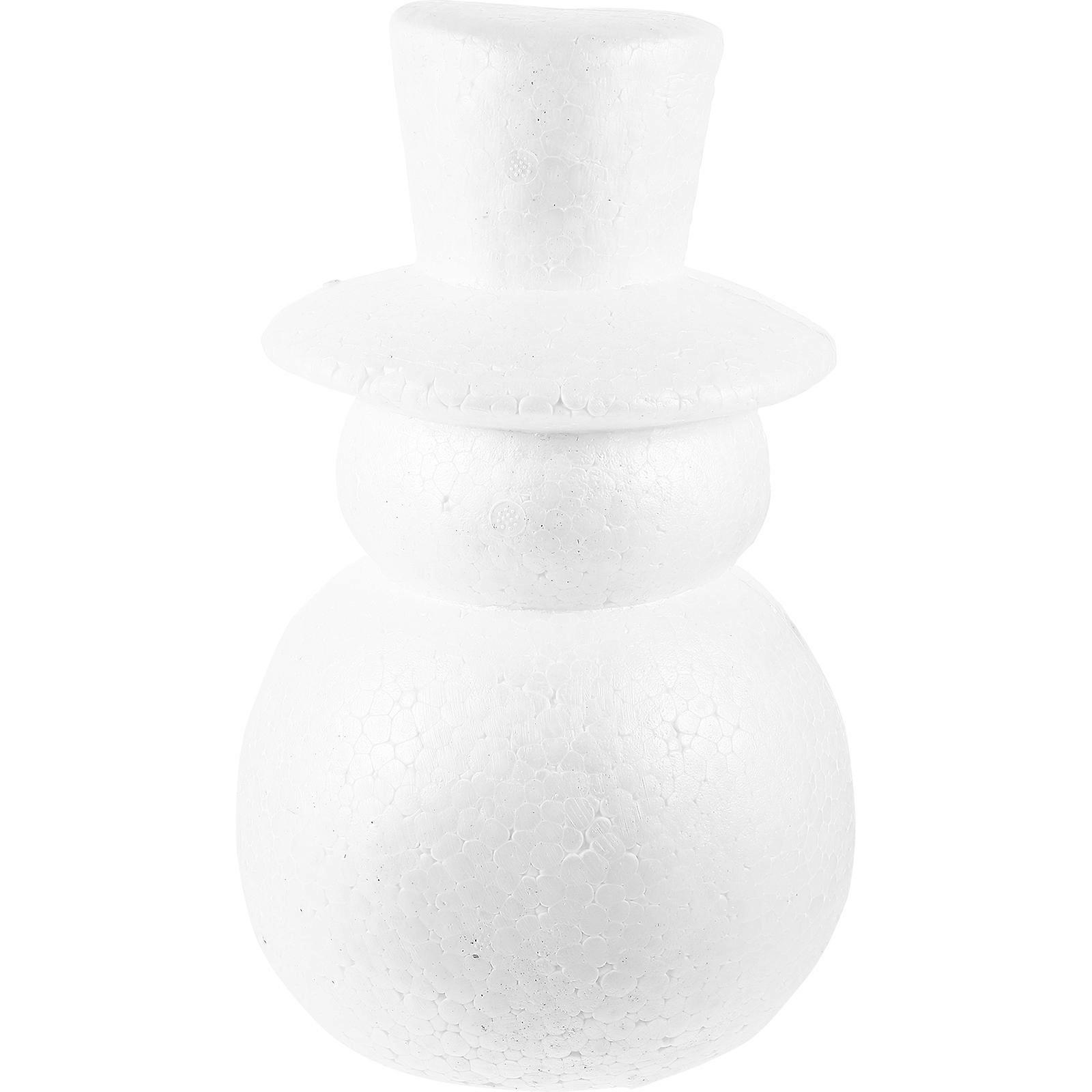 Snowman Shaped Decor 2Pcs Fun Polystyrene For Holiday Crafts Organization Activities