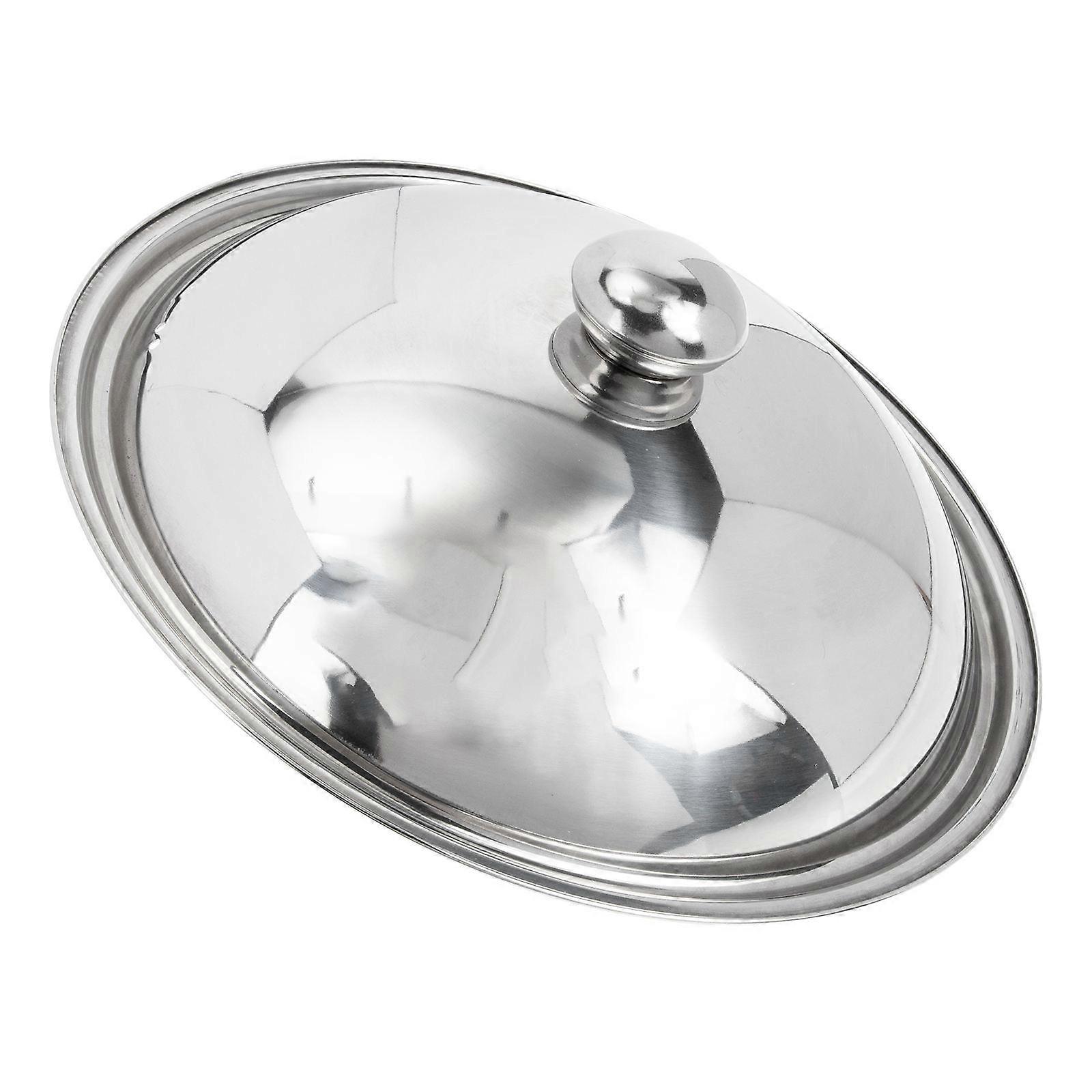 Stainless Steel Pan Lid Multi-Function Pot Cover Restaurant Use Smooth 30x30cm Keep Fresh 1Set